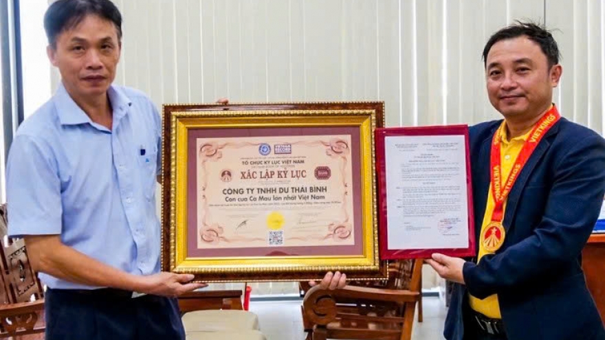 Ca Mau crab sets Vietnam record for largest of its kind